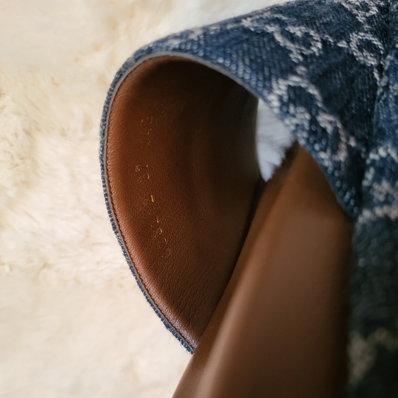 GUCCI Denim GG Monogram Angelina Platform 55mm Blue TeaI SIZE 37 UK/7 US - Picture 6 of 8